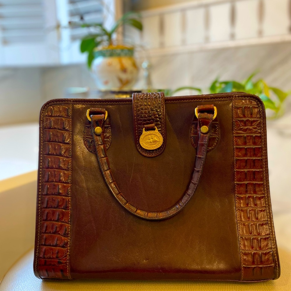 NWT Vintage Brahmin Addison Satchel Purse Merlot